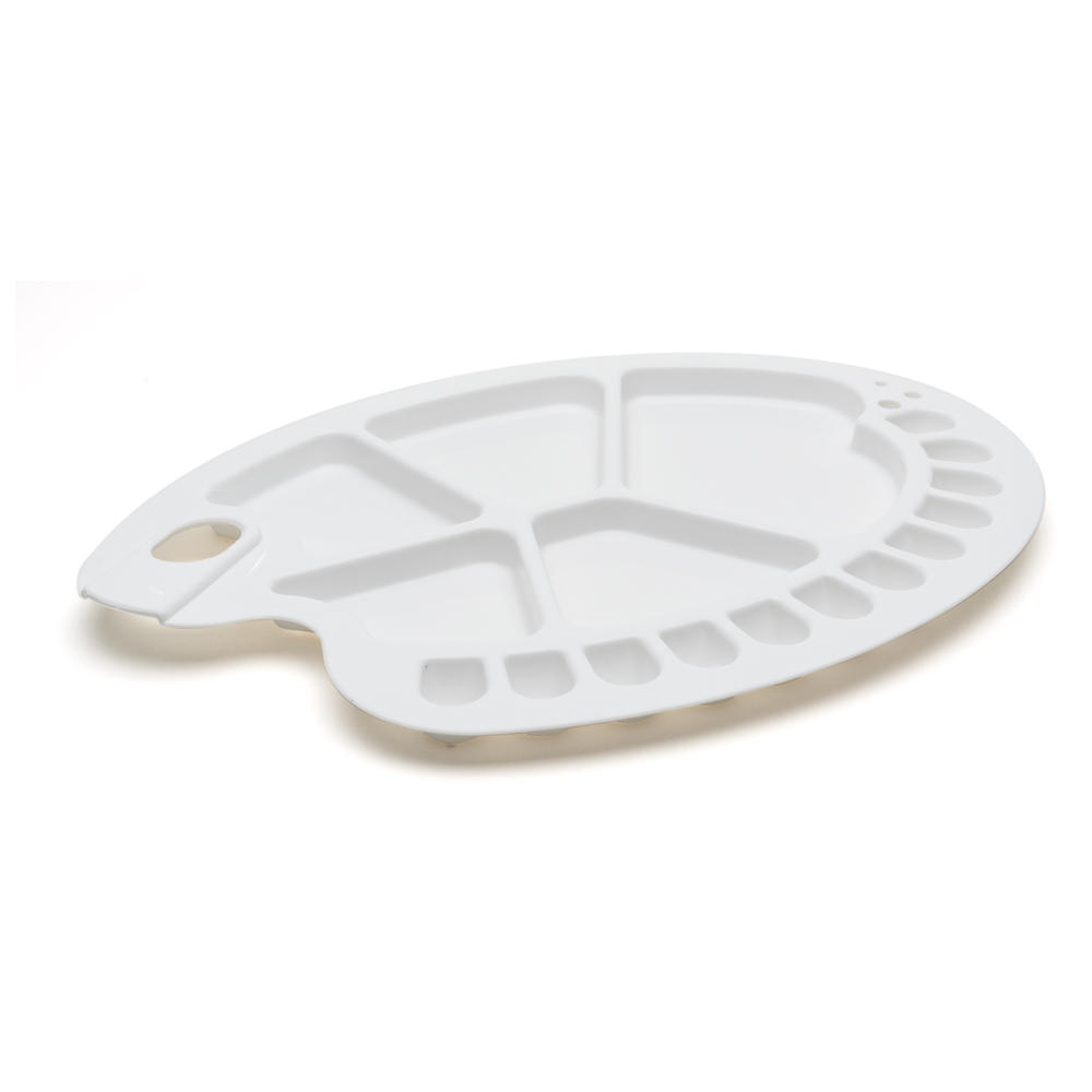 Oval plastic palette 12 wells