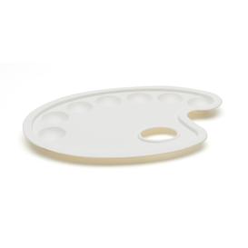 Oval plastic palette 7 wells